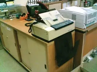 70s Fax machine in office