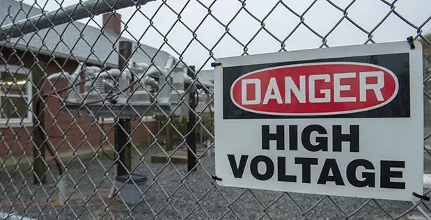 High voltage sign