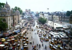 City street in India