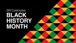 Black history month at SRI logo