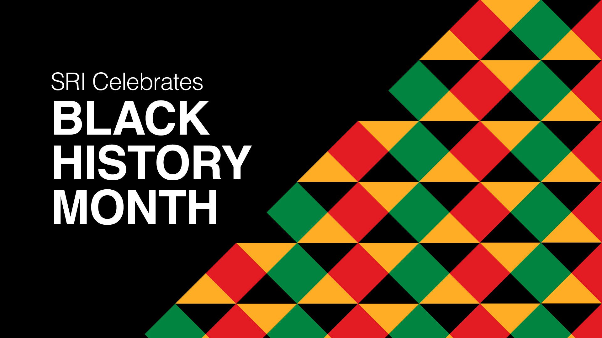 Black history month at SRI logo