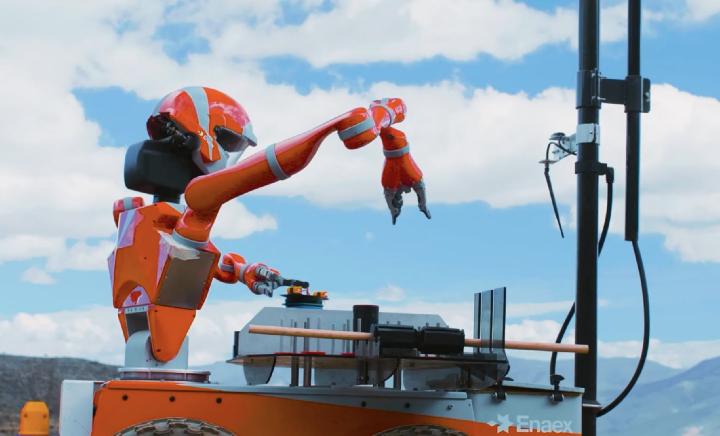 Orange-taurus-robot-on-construction-site
