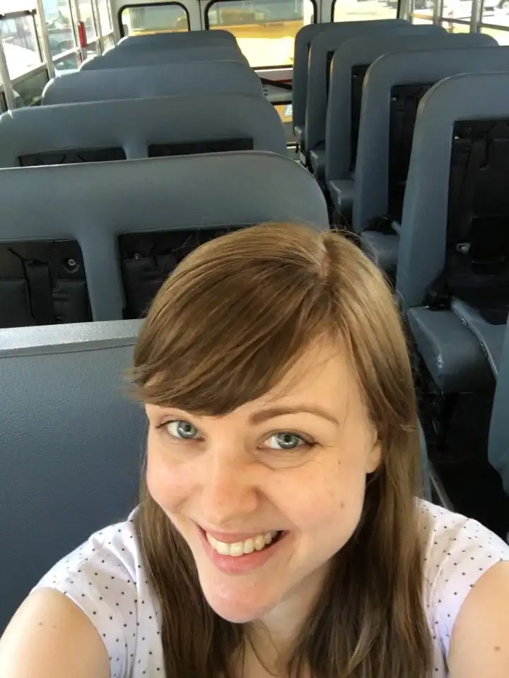 Claire-Christensen-School-bus-selfie
