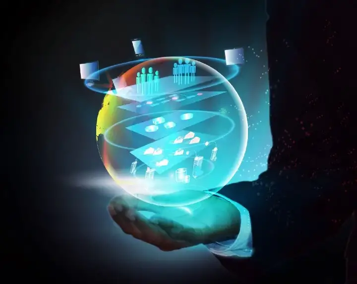 graphic-of-electronic-data-and-figures-held-in-hand-contained-by-bubble
