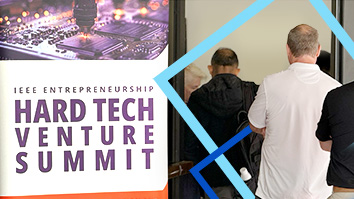 Banner and attendees at the IEEE Hard Tech Venture Summit