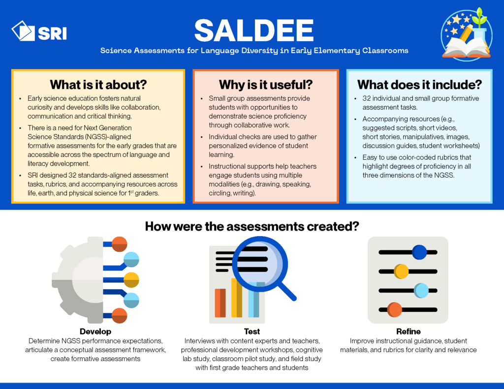 The cover page for an infographic explaining the SALDEE project.